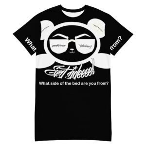 Black Nite-Tee East Smile White Panda