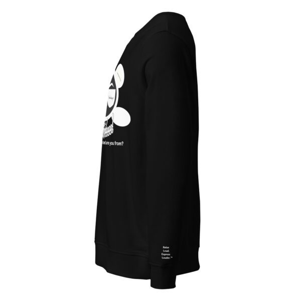 West Sideeee! White Smirk Sweatshirt (Black) (Unisex) - Image 2