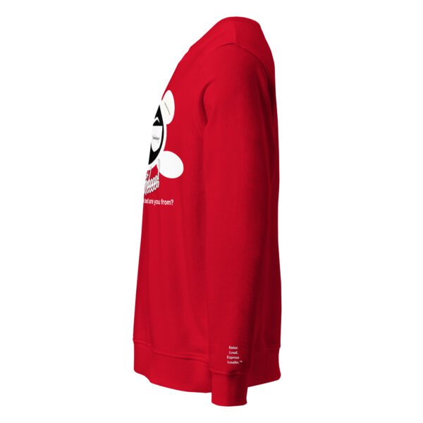 West Sideeee! White Smile Sweatshirt (Red) (Unisex) - Image 3