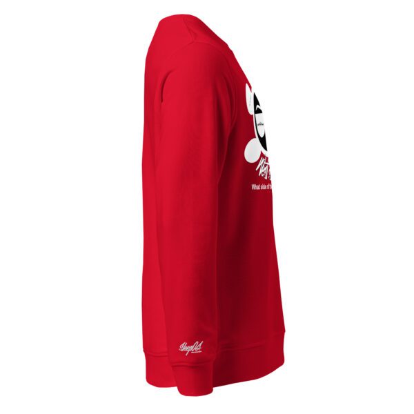 West Sideeee! White Smile Sweatshirt (Red) (Unisex) - Image 4