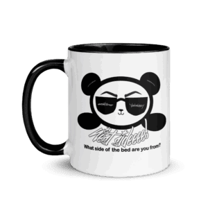 White/Black Inside Mug West Smile (Black Panda)