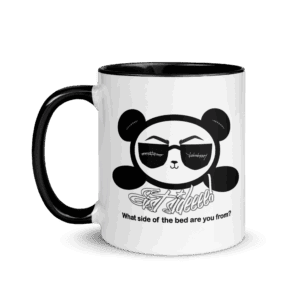 White/Black Inside Mug East Smile (White Panda)