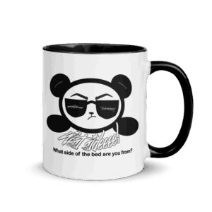 White/Black Handle Mug West Smirk (Black Panda)