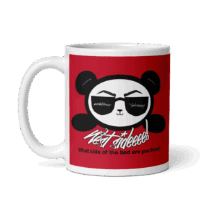 Red/White Mug West Smile (Double Sided Black/White Panda)