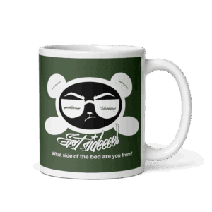 Green/White Mug East Smirk (Double Sided Black/White Panda)