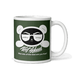 Green/White Mug West Smile (Double Sided Black/White Panda)