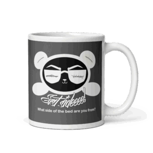 Grey/White Mug East Smile (Double Sided Black/White Panda)