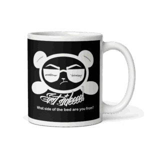 Black/White Mug East Smirk (Double Sided Black/White Panda)